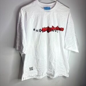 NONSENSE White No Monkey Business Graphic T-Shirt Size M Cotton Made in Japan